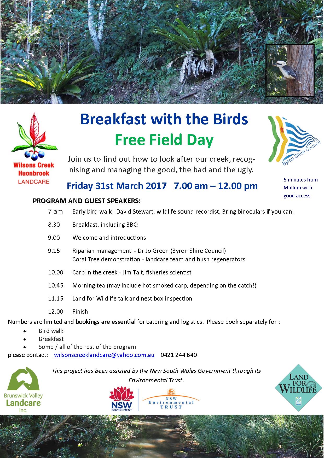Breakfast with the Birds - email