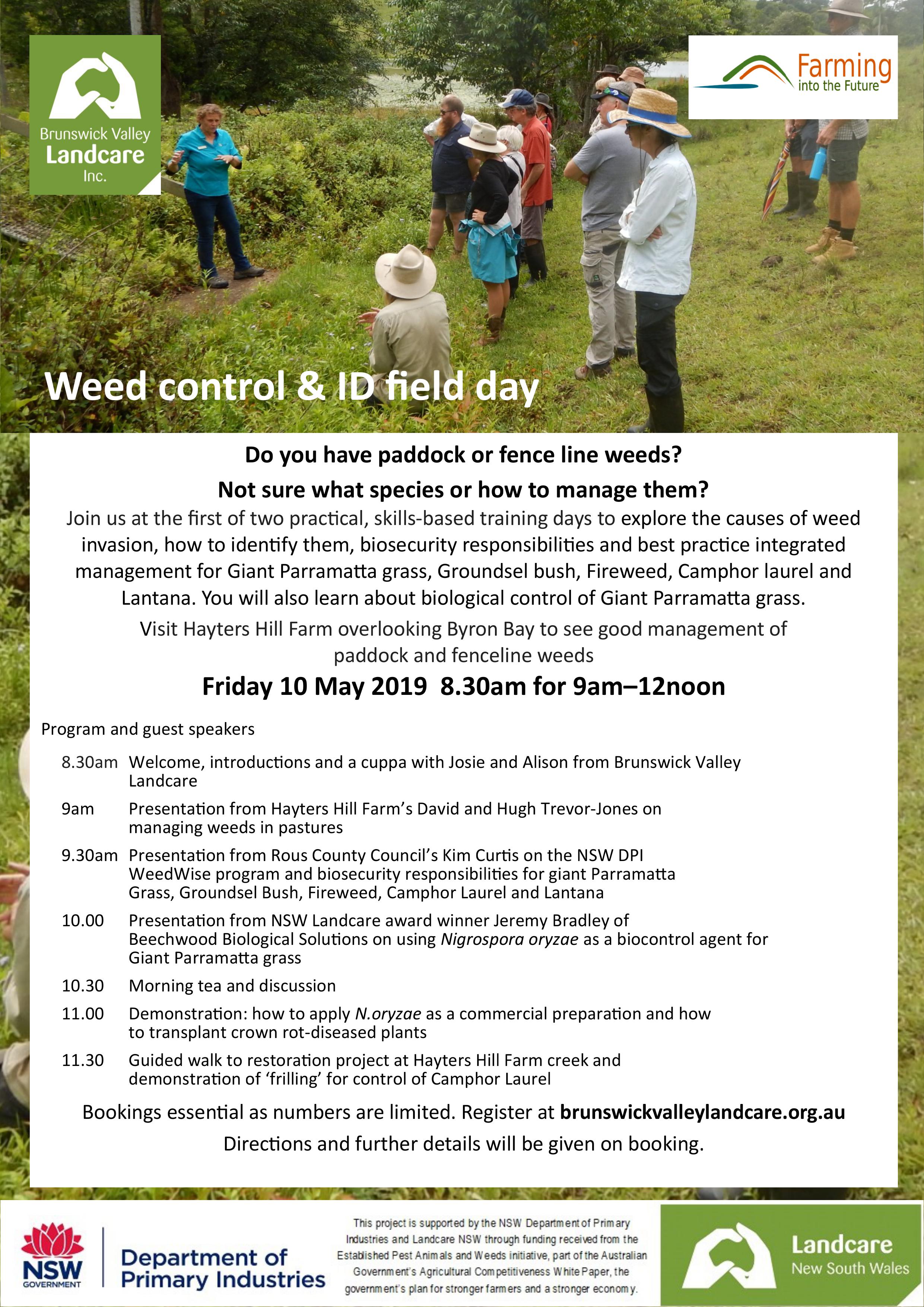 Weed control & ID field day flyer