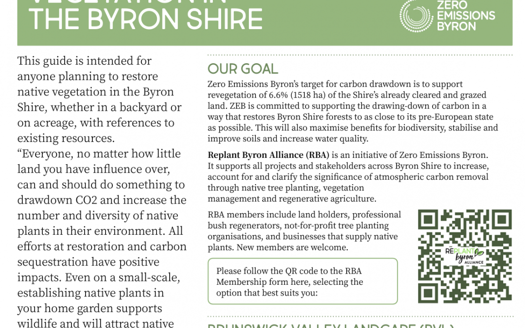Guide to Restoring Native Vegetation in Byron Shire