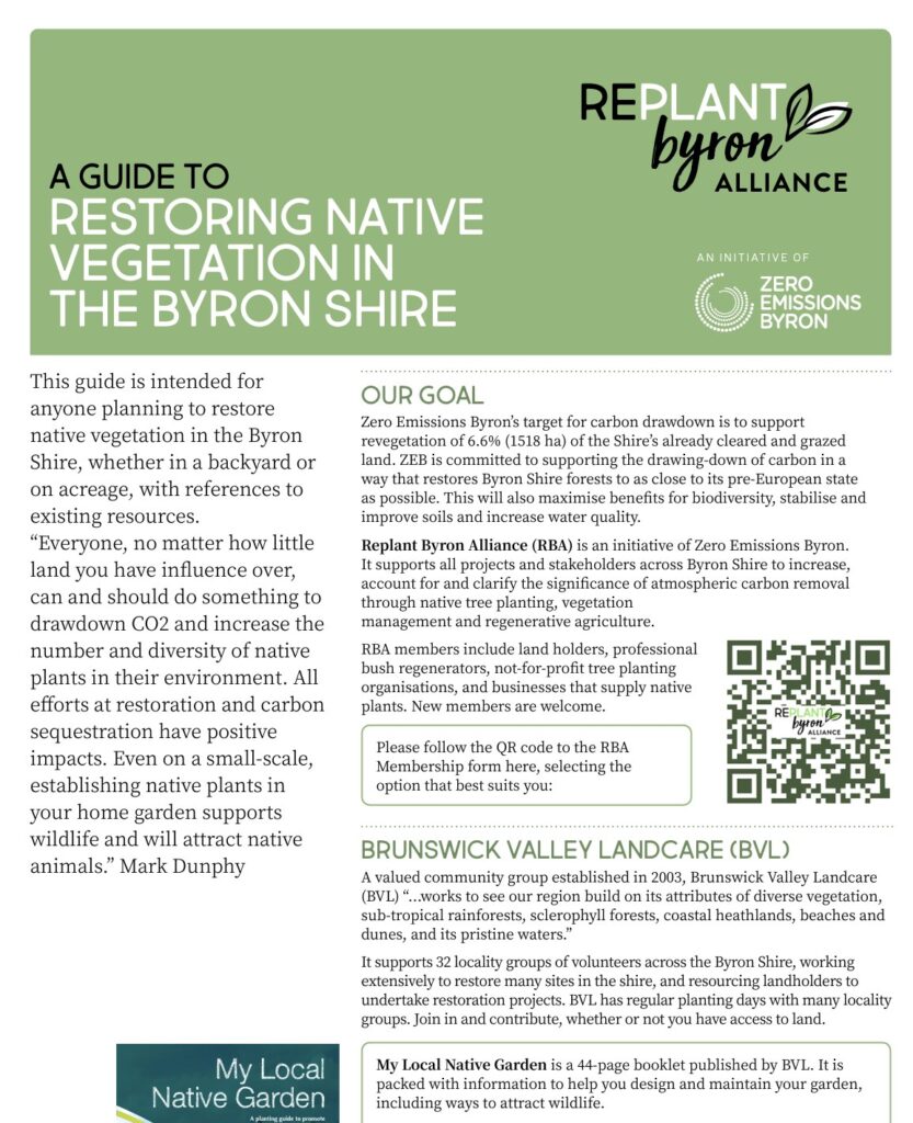 Guide to Restoring Native Vegetation in Byron Shire